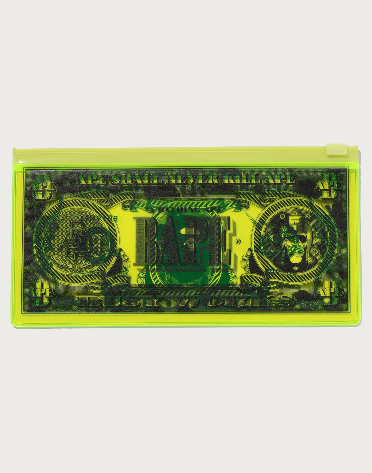 BANKNOTE DESIGN CLEAR POUCH MENS