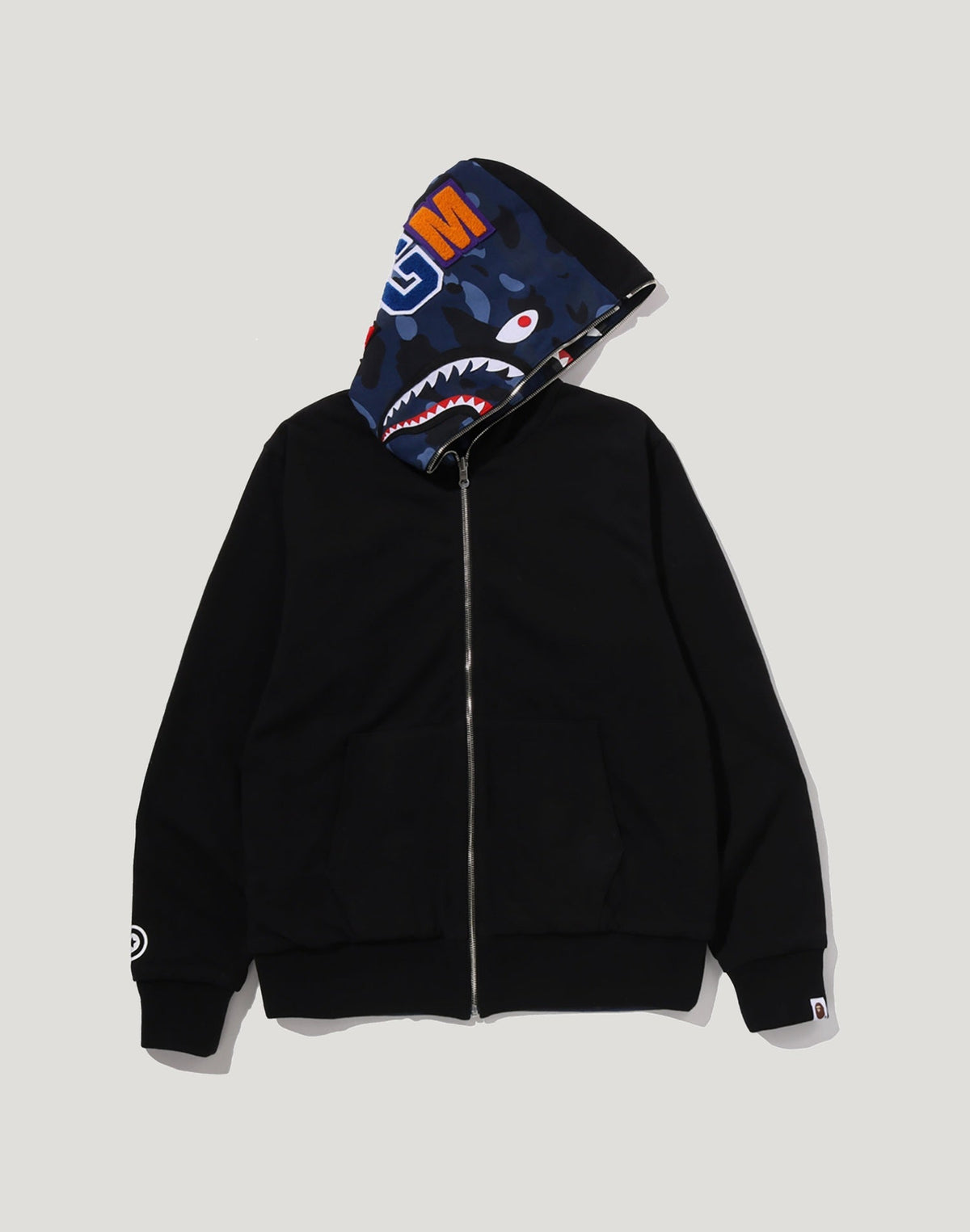 COLOR CAMO REVERSIBLE SHARK FULL ZIP HOODIE MENS