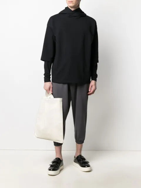 Alchemy layered drop-shoulder hoodie