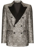 Dolce & Gabbana satin-lapel jacquard blazer