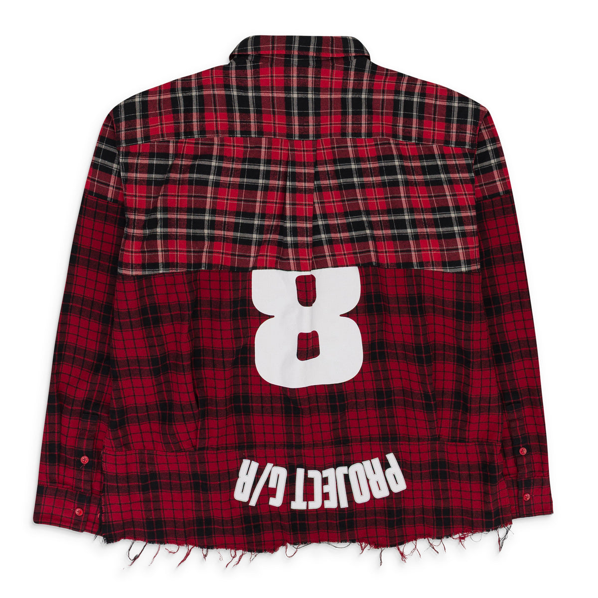 RED UPSIDE-DOWN CHECKED BUTTON-DOWN SHIRT