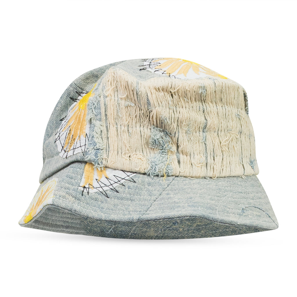 Blue Daisy Upcycled Bucket Hat