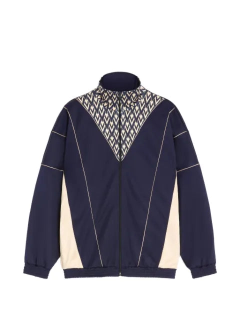 Valentino Garavani acetate sweatshirt with zipper and inlaid Toute La V print