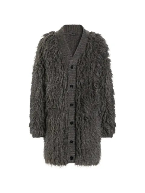 Dolce & Gabbana fur-effect mohair cardigan