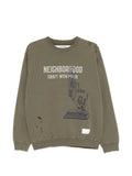 Neighborhood distressed graphic-print sweater