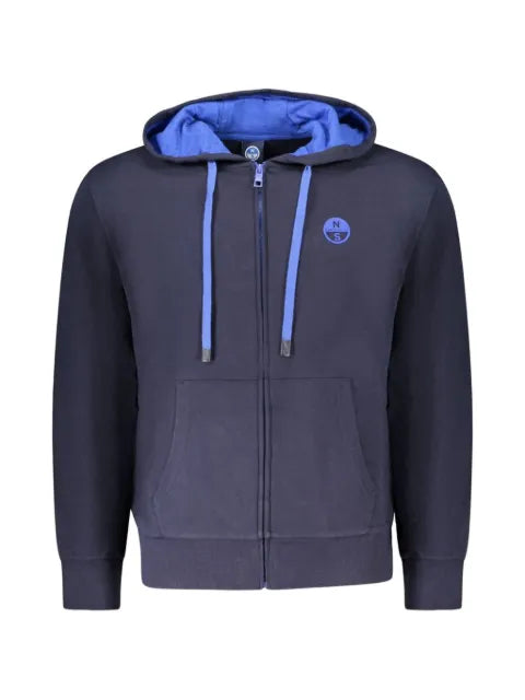 North Sails logo-patch zip-up hoodie