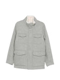 Gran Sasso four-pocket shearling-collar jacket