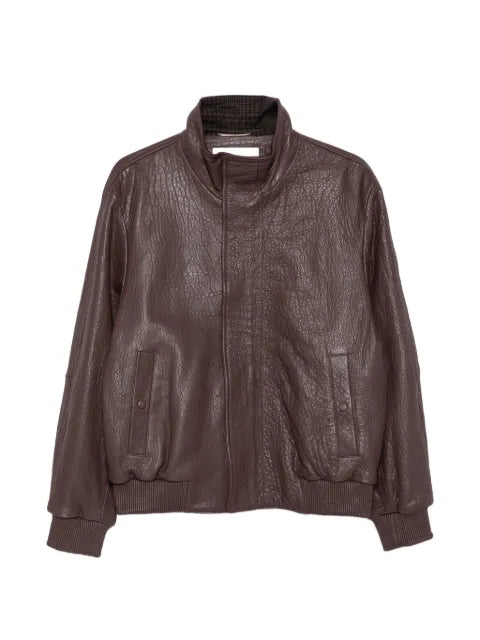Lardini leather zip-up jacket