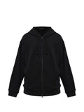 Yohji Yamamoto logo-embroidered zip-up hoodie