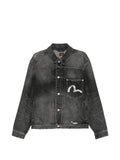 EVISU distressed denim jacket