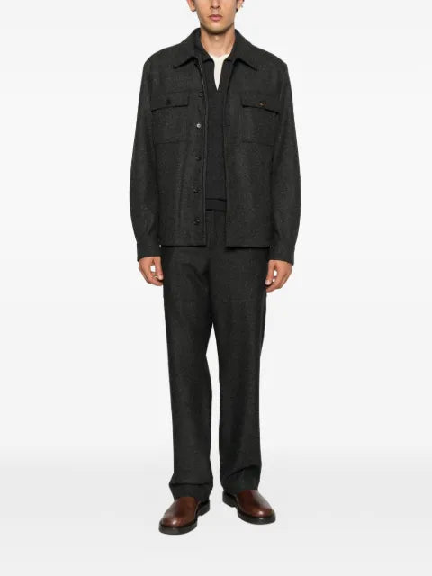 Moncler logo-patch overshirt jacket