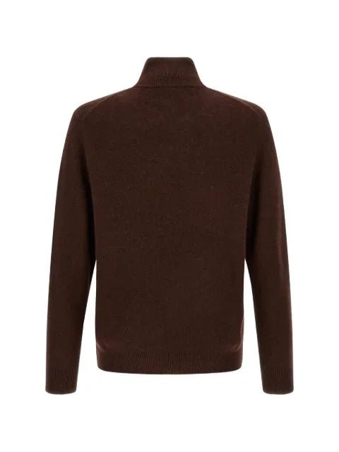 Ballantyne diamond-intarsia high-neck cardigan