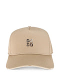 DSQUARED2 Upside Down logo-plaque distressed-detailing baseball cap