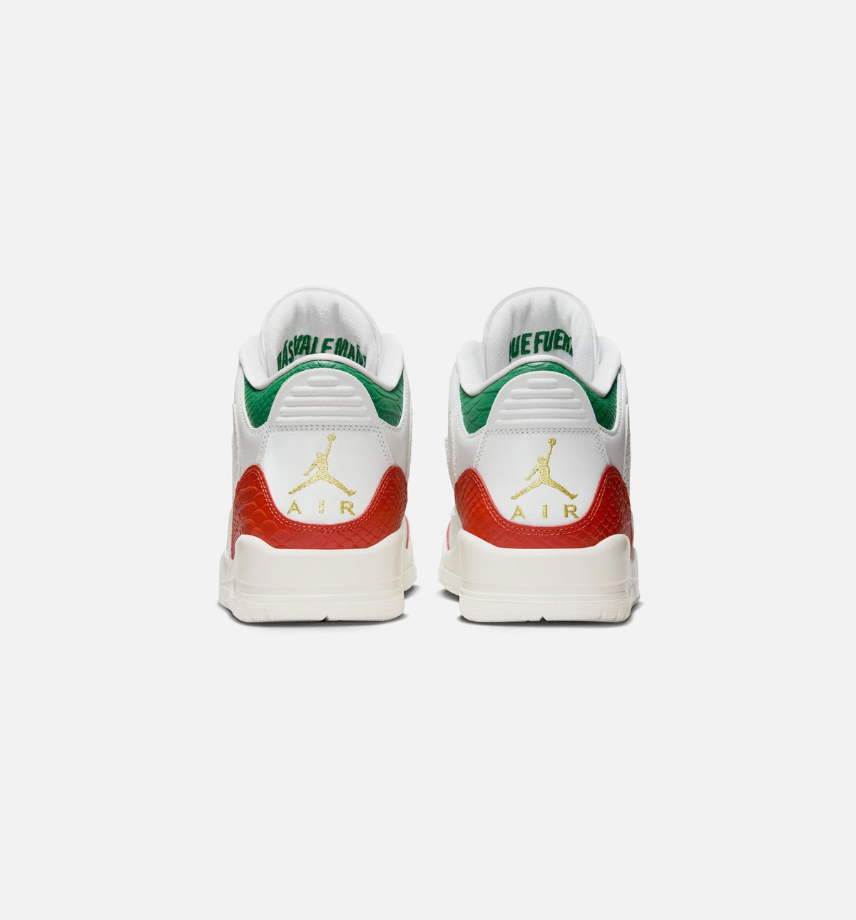 Air Jordan 3 Retro El Vuelo Men's Shoes - Summit White Pine Green Dragon Red Metallic Gold