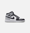 Air Jordan 1 Mid Grade School - White/Light Smoke Grey/Black
