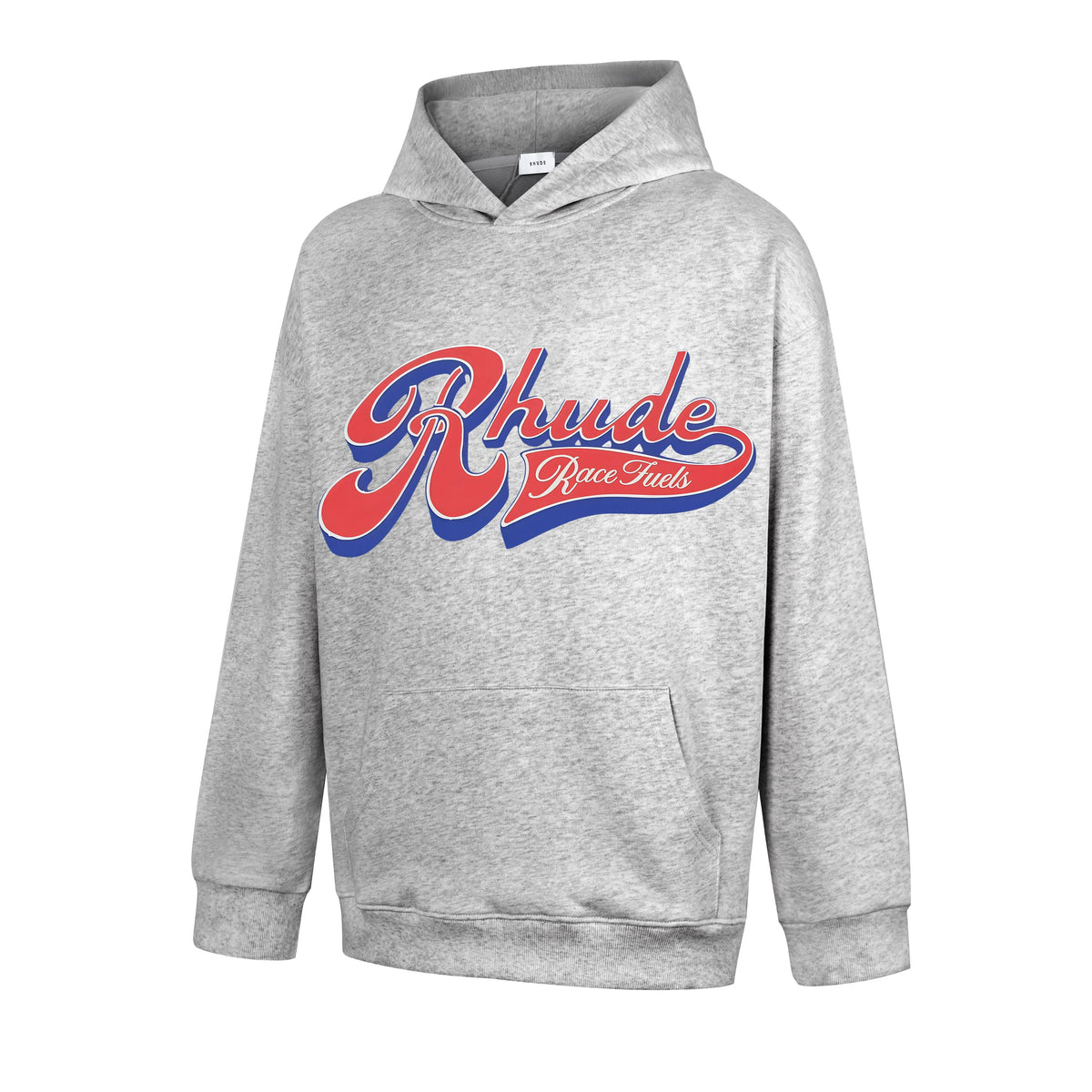 RHUDE Rhude Tour Script Logo Hoodie Light Heather Grey