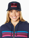 SKULL TRUCKER HAT NAVY