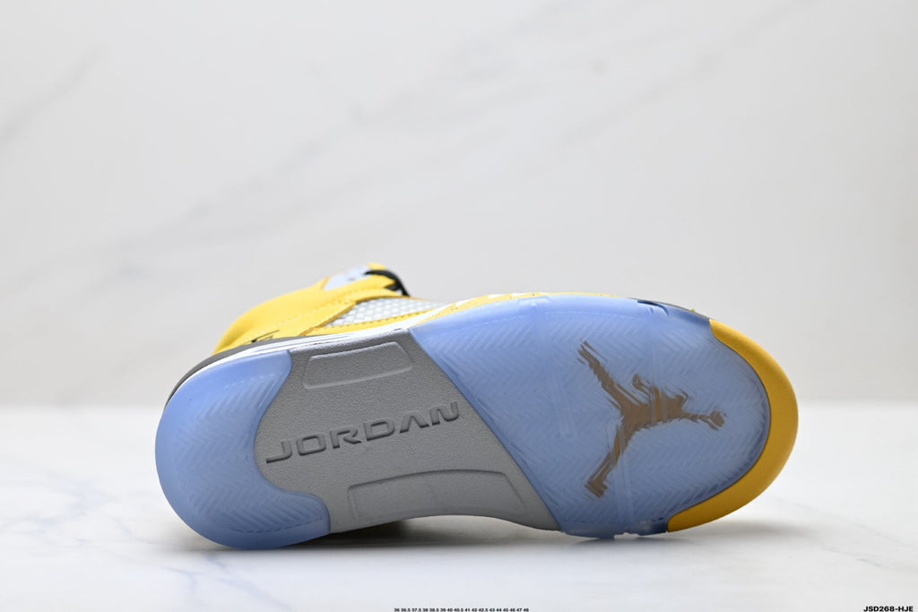 Air Jordan 5 Retro University Gold Black Sneakers