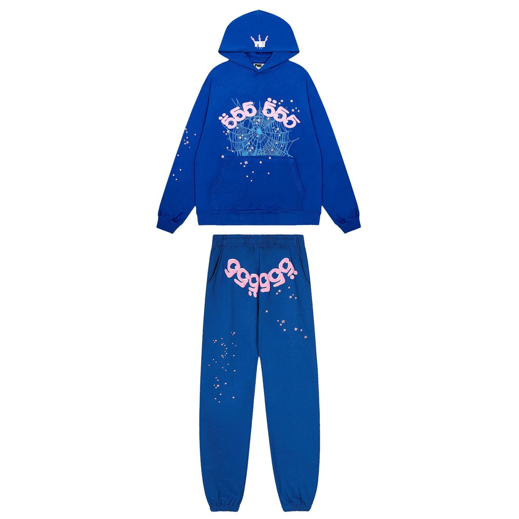 Sp5der Spiderweb Graphic Hoodie & Sweatpants Matching Set