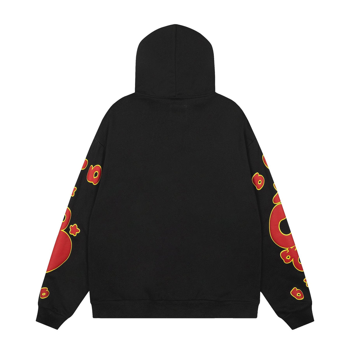 Sp5der Red & Yellow Graphic Hoodie