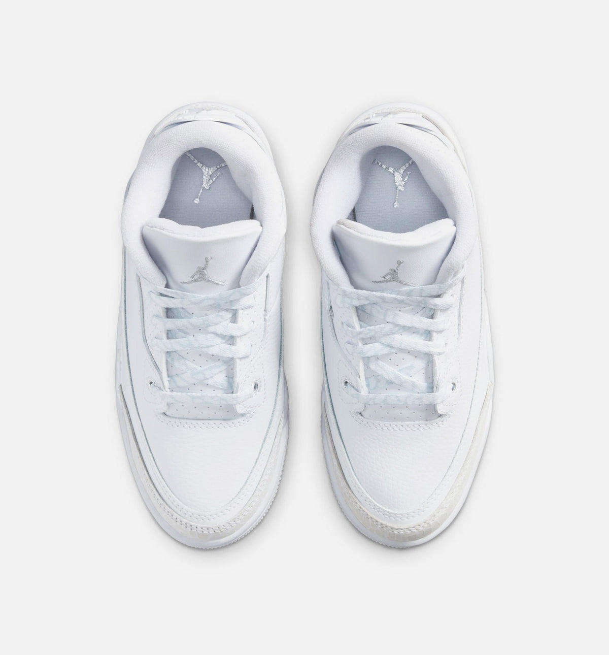 Air Jordan 3 Retro White and Silver Preschool – White/Metallic Silver