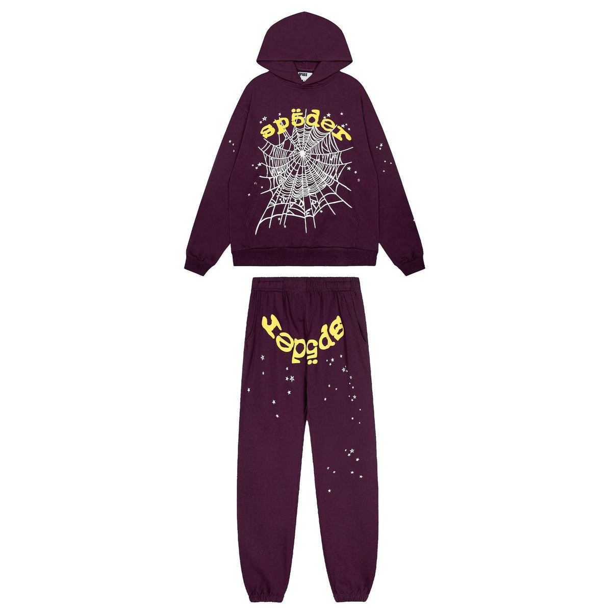 Sp5der Spiderweb Graphic Hoodie & Sweatpants Set