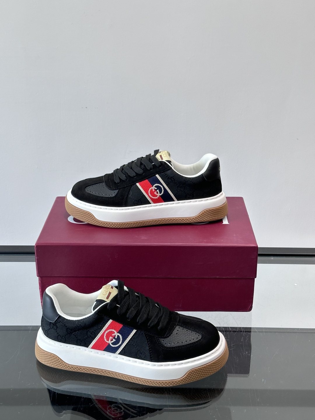 Gucci Black Stripe Sneakers