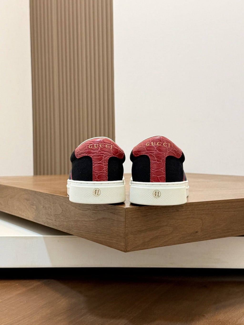 Gucci Web Stripe Slip-On Sneakers