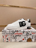Dolce & Gabbana Men's White Black Accent Sneakers