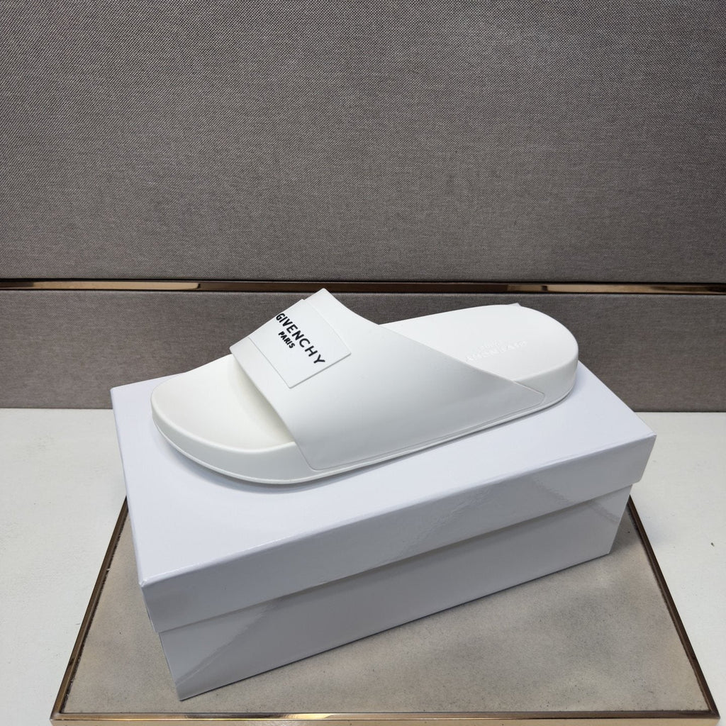 Givenchy Wordmark Patch Slide Sandals