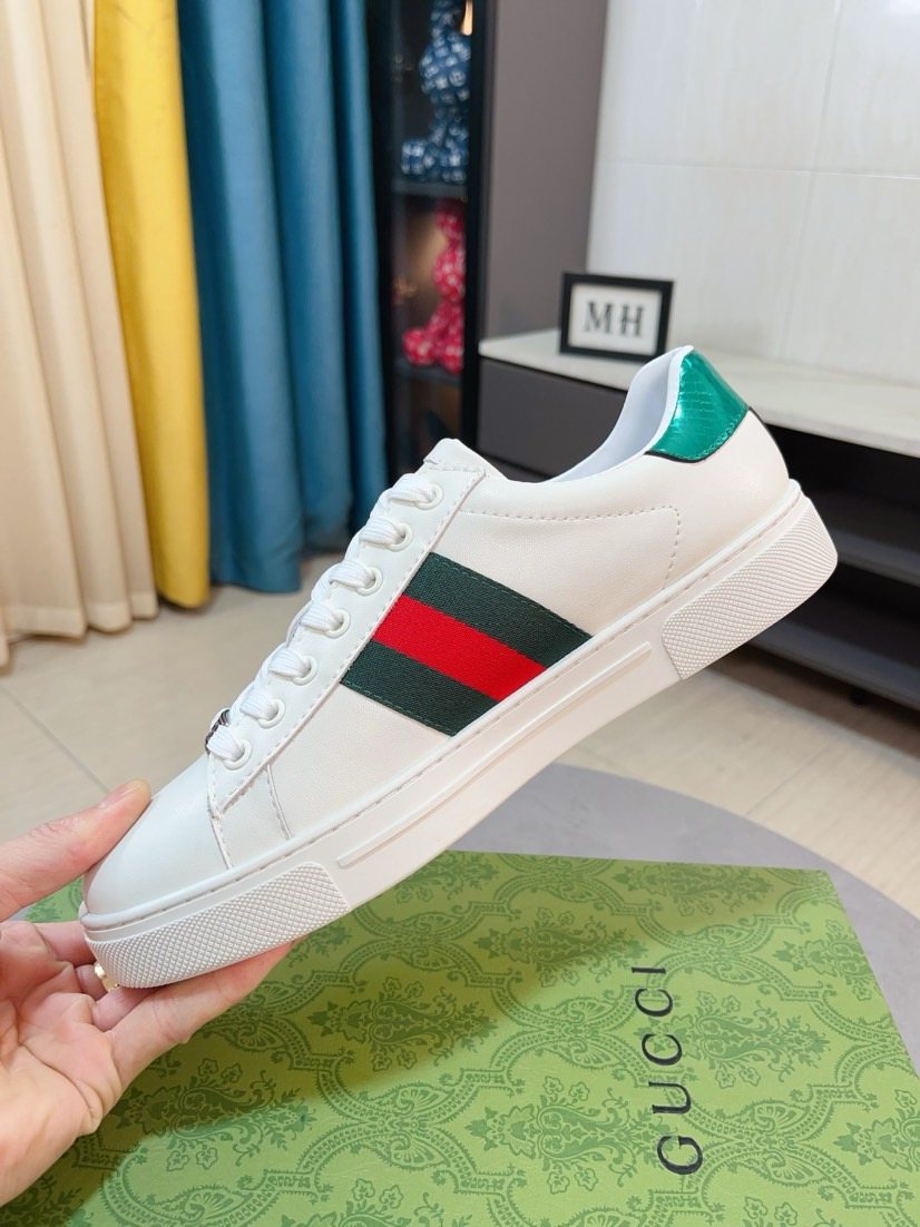 Gucci Men's Stripe Low-Top Sneakers - Rubber Cupsole