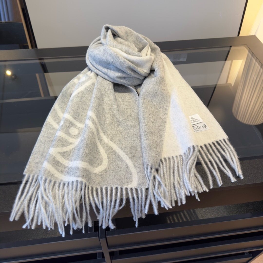 Vivienne Westwood Orb Fringed Scarf