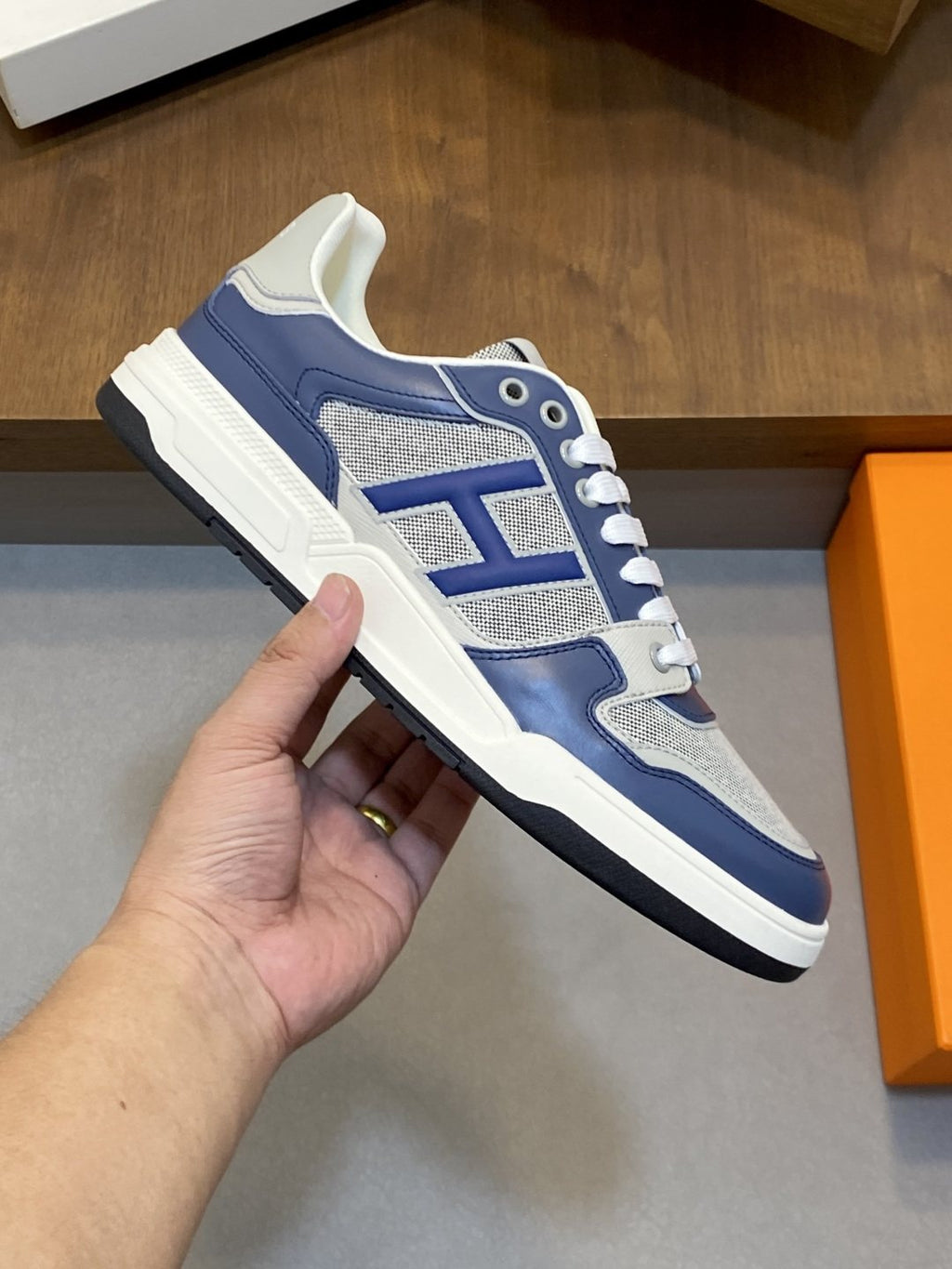 Hermès H-Panel Low-Top Sneakers
