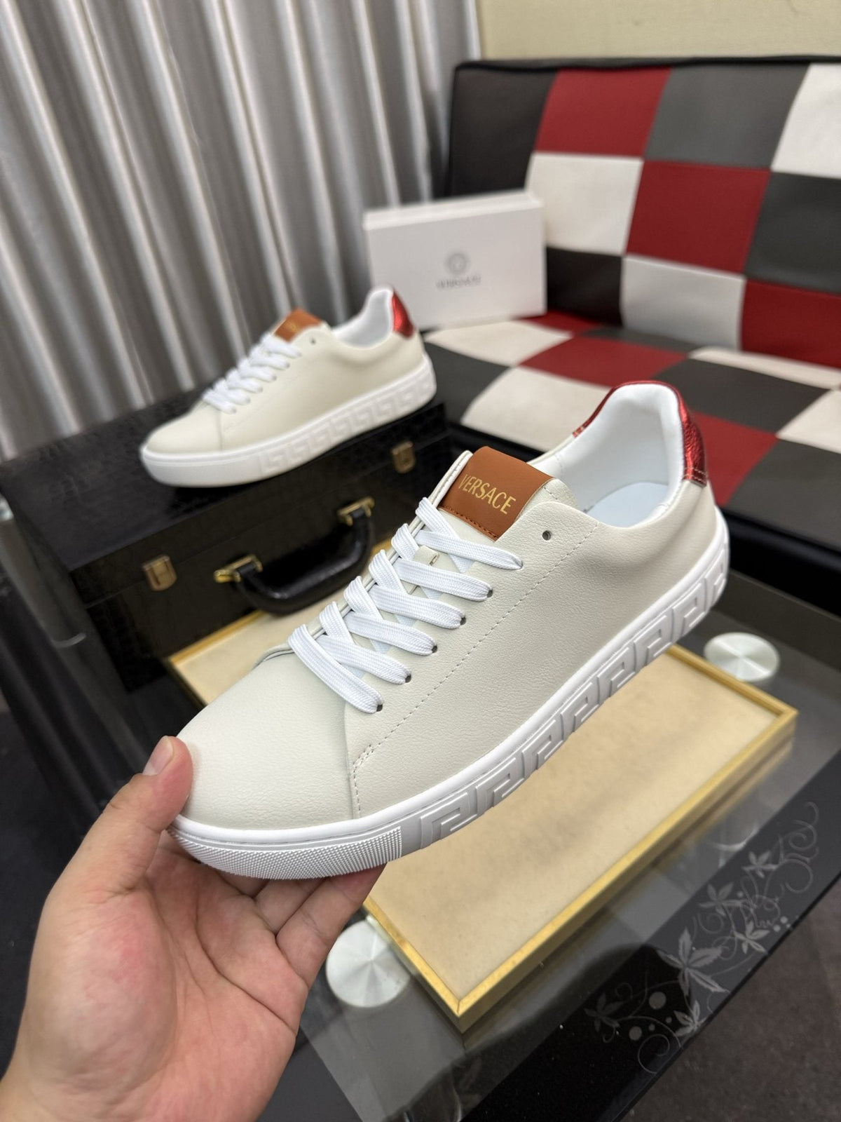 Versace Low-Top Lace-Up Sneakers