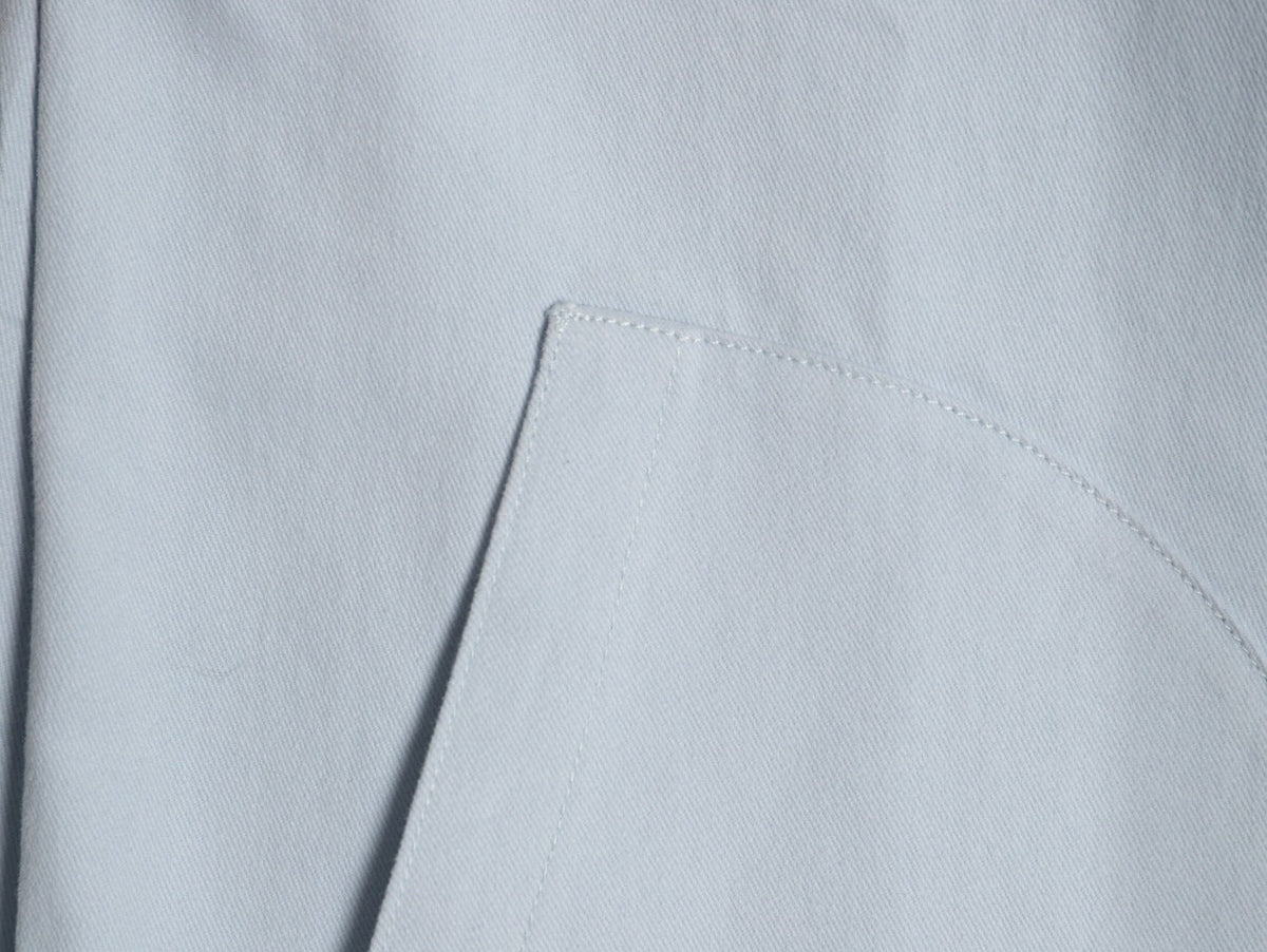 Loewe Detachable-Hood Cotton Shirt Jacket - Pale Blue